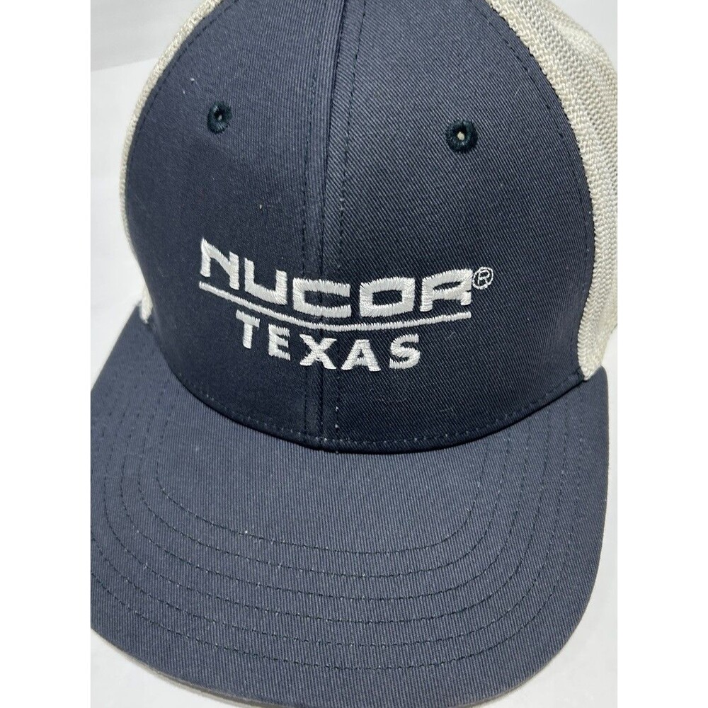 Outdoor Cap Nucor Texas Mesh Back Snapback Hat Navy Blue/White OSFM